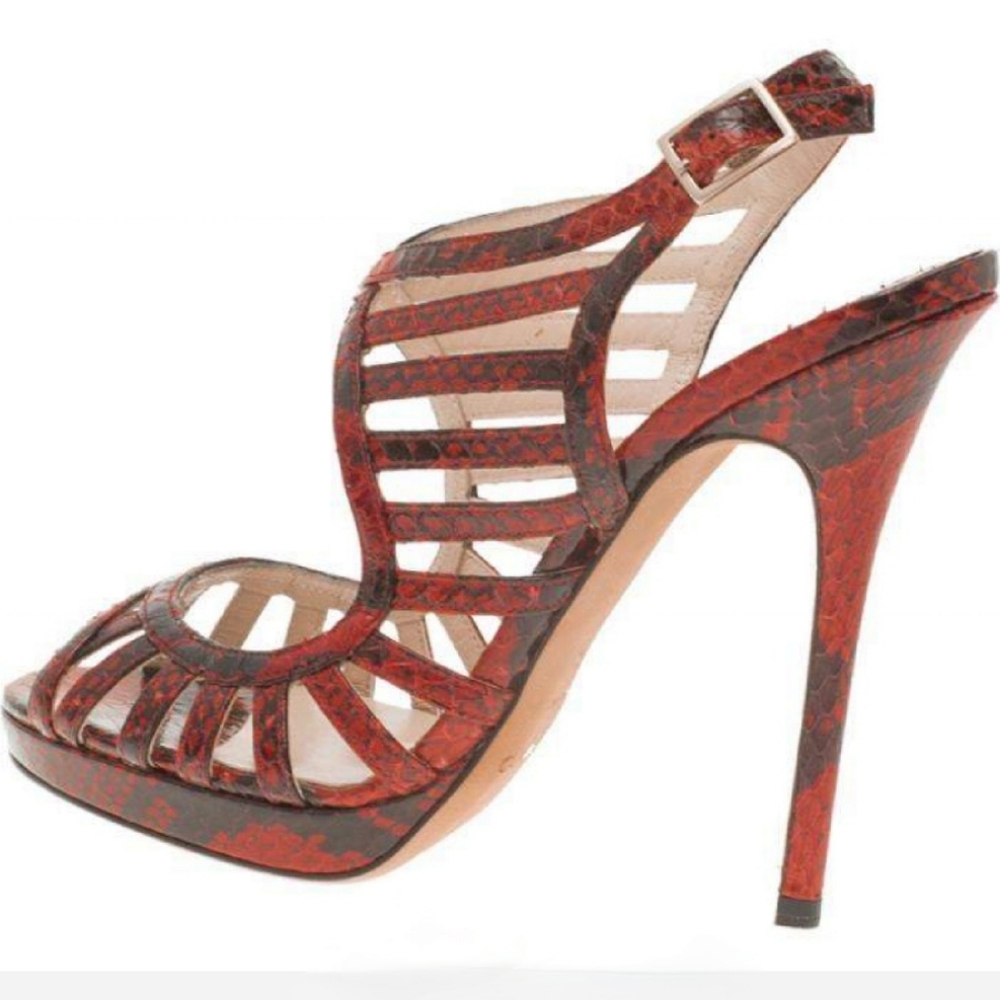 JIMMY CHOO Python Sandals - Picture 9 of 16